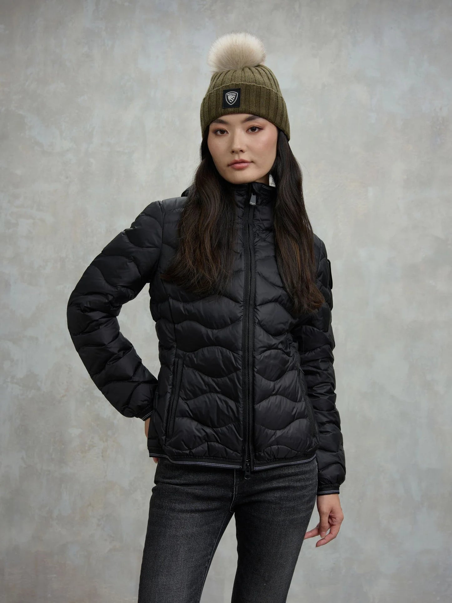 Blauer PIUMINO AD ONDE CAMELIA nero