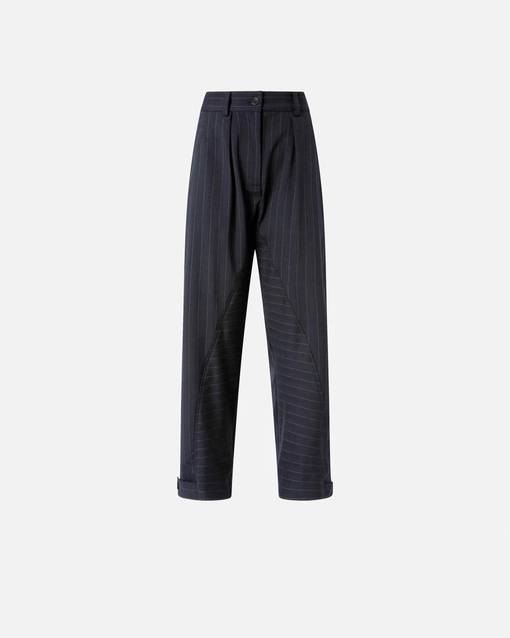Pinko Pantaloni gessati a palloncino in lana Pastasfoglia