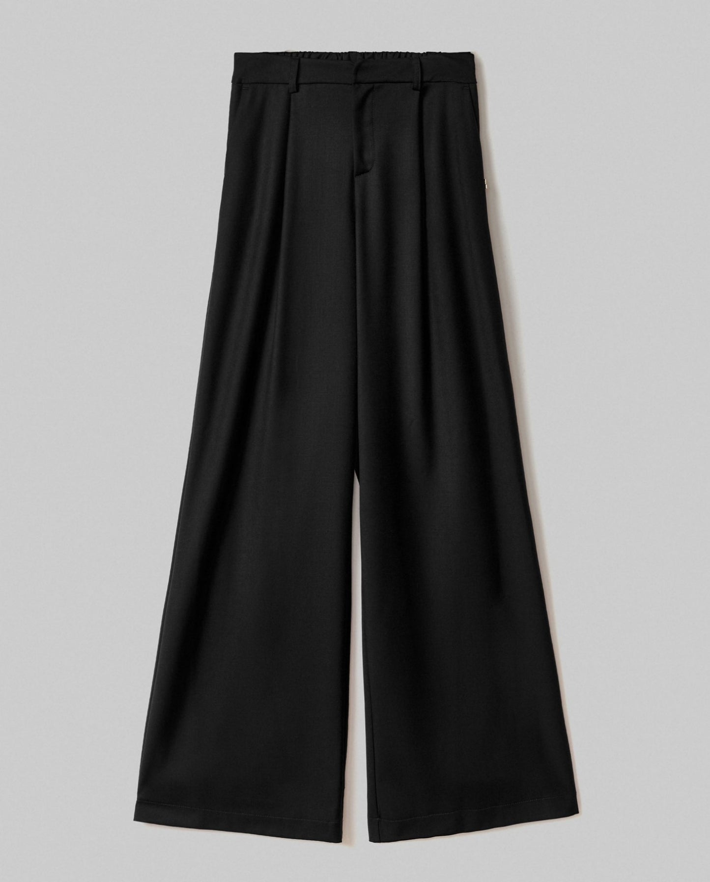 Hinnominate Pantalone Over In Twill Con Pences E Elastico Sul Dietro • Nero