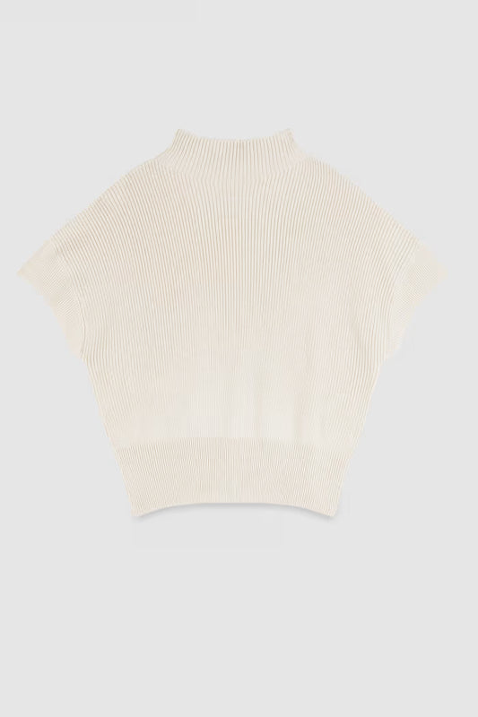 Patrizia Pepe Top smanicato "ESSENTIAL" in maglia