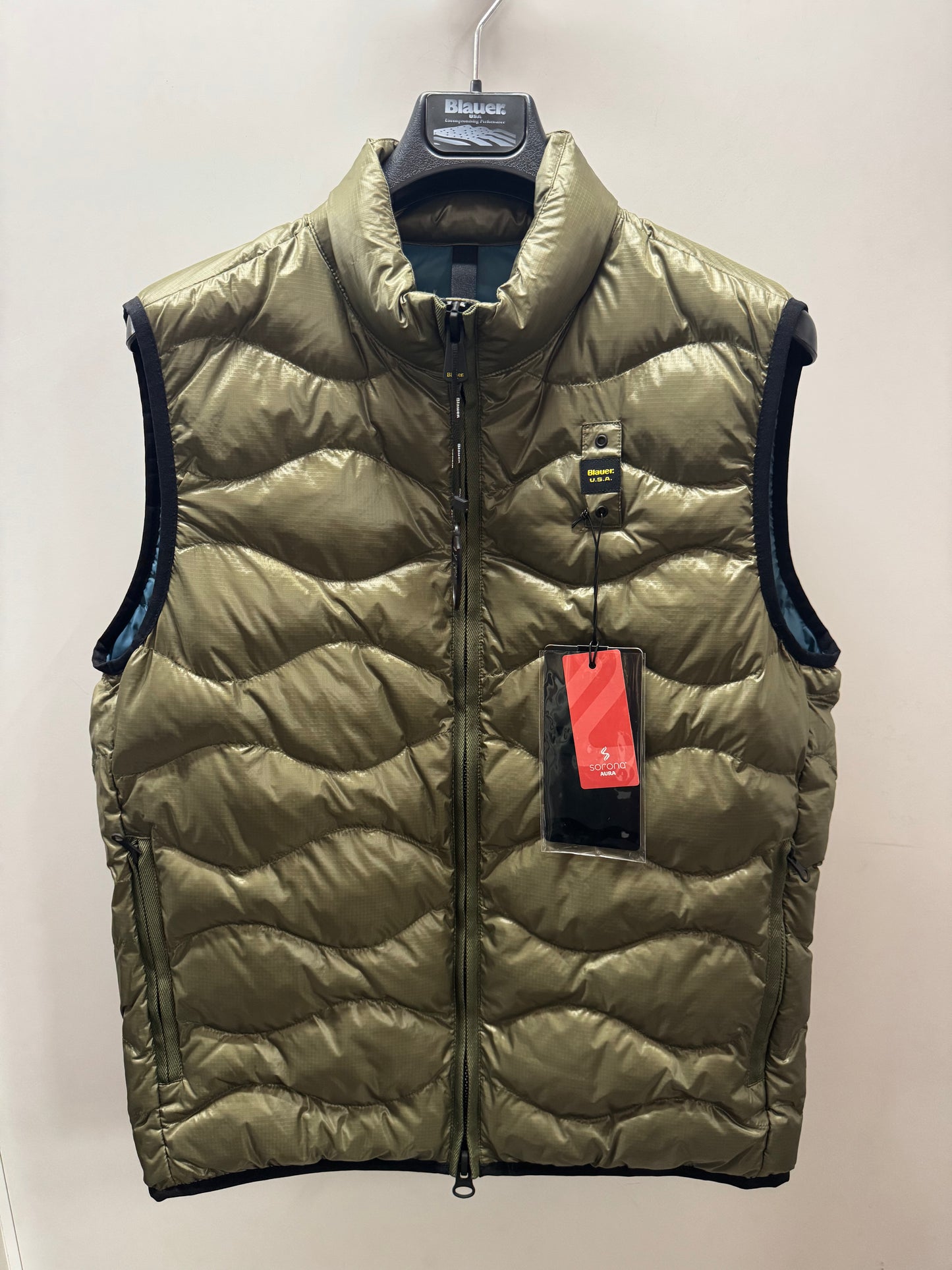Blauer Smanicato Imbottito Ovatta Verde