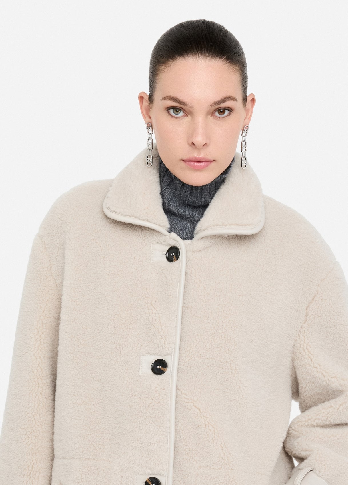 Liu Jo Cappotto in tessuto teddy
