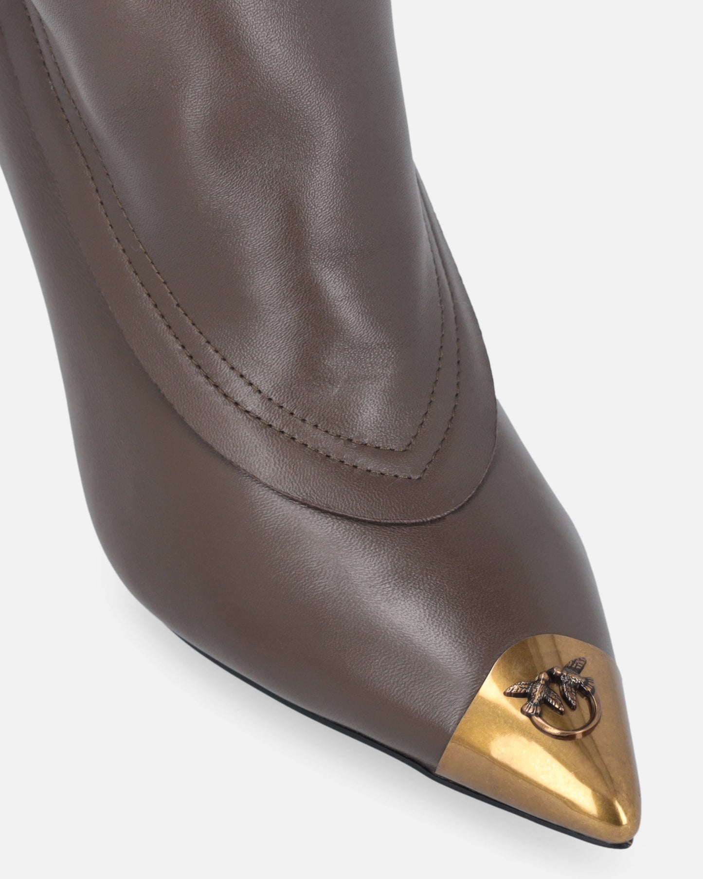 Pinko Stivaletti effetto pelliccia con punta metallizzata Lucy 25