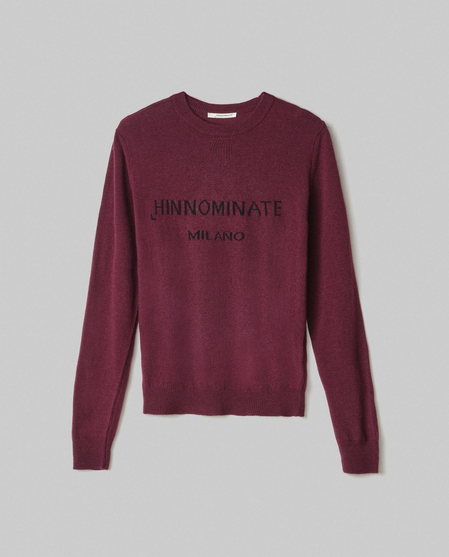 Hinnominate Maglia Paricollo Con Intarsio In Misto Cashmere • Bordeaux