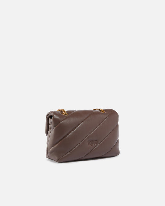 Pinko Mini Love Bag Puff Maxi Quilt marrone
