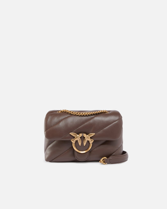 Pinko Mini Love Bag Puff Maxi Quilt marrone