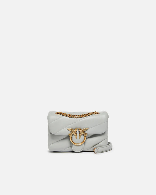 Pinko Borsa a tracolla Baby Love Bag Puff Maxi Quilt grigio perla