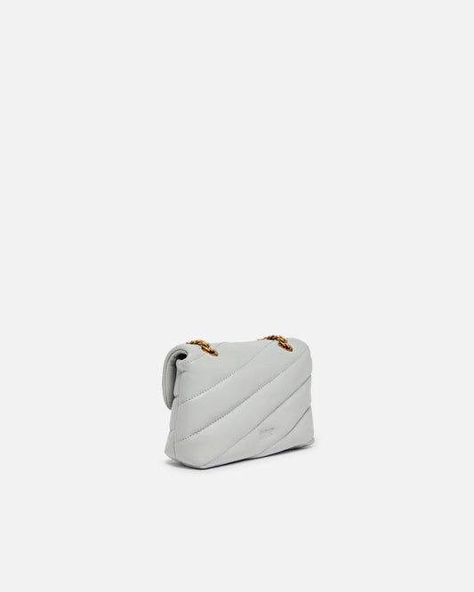 Pinko Borsa a tracolla Baby Love Bag Puff Maxi Quilt grigio perla