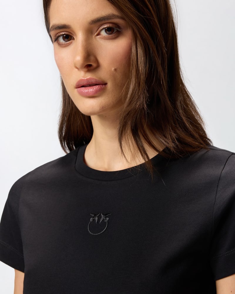 Pinko T-shirt ricamo Love Birds Bussolotto