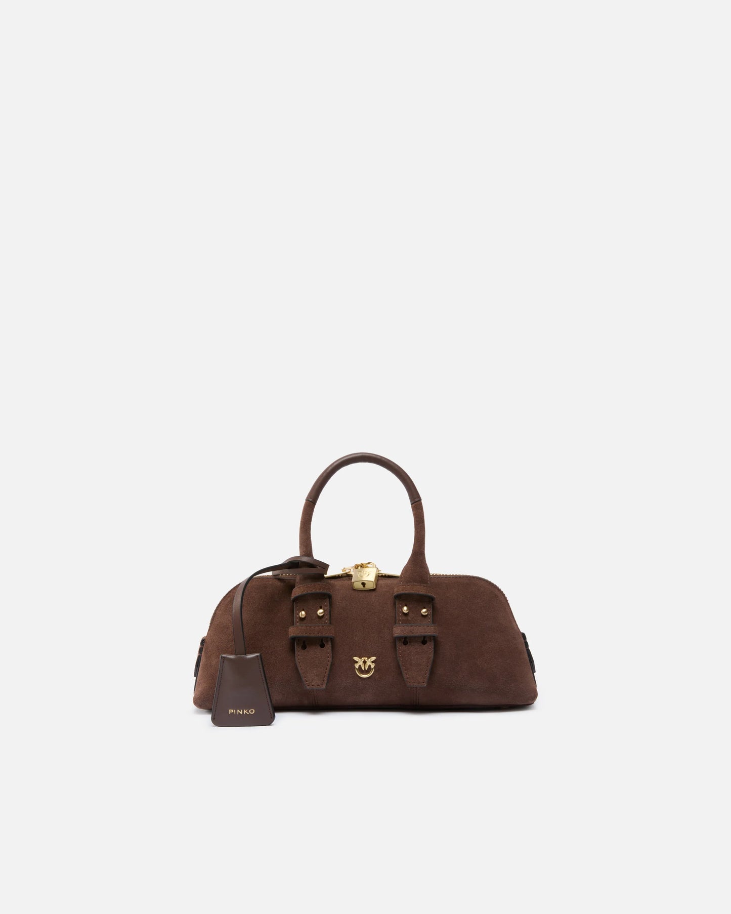 Pinko BOWLING BAG HORIZONTAL SUEDE