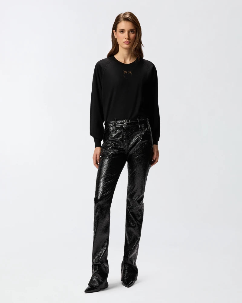 Pinko Lanzarote Long-Sleeved Crew Neck Sweater 