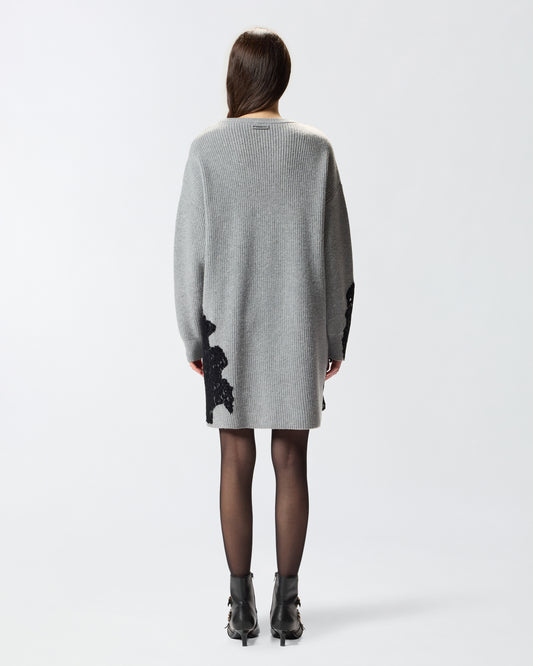 Pinko Abito corto in maglia con pizzo