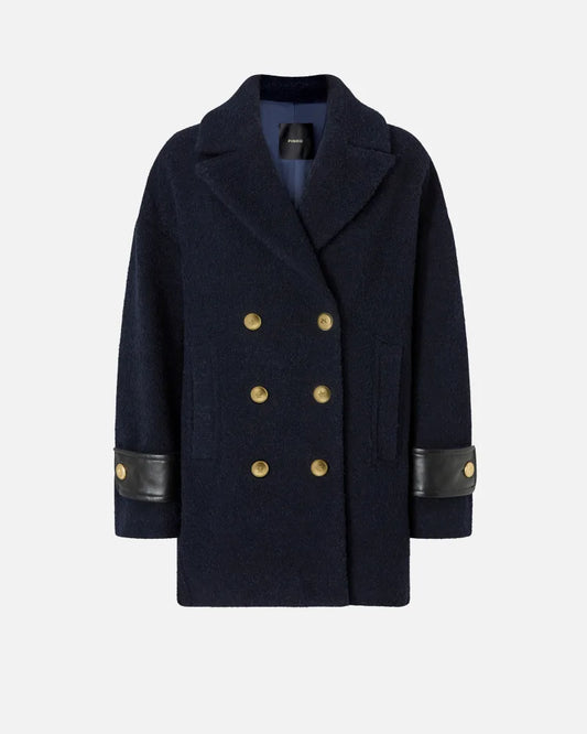 Pinko Cappotto caban corto doppiopetto in bouclé Canederli