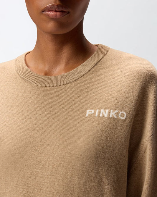 Pinko Maglione con maxi logo Love Birds Martinica