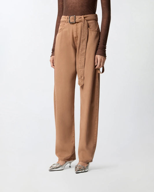 Pinko Pantalone balloon in denim con dettagli workwear Eloisette