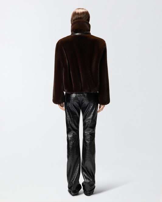 Pinko Giacca blouson effetto pelliccia