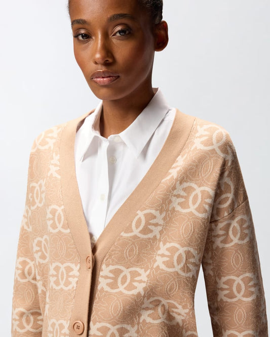 Pinko Cardigan con logo Love Birds HALF BREED