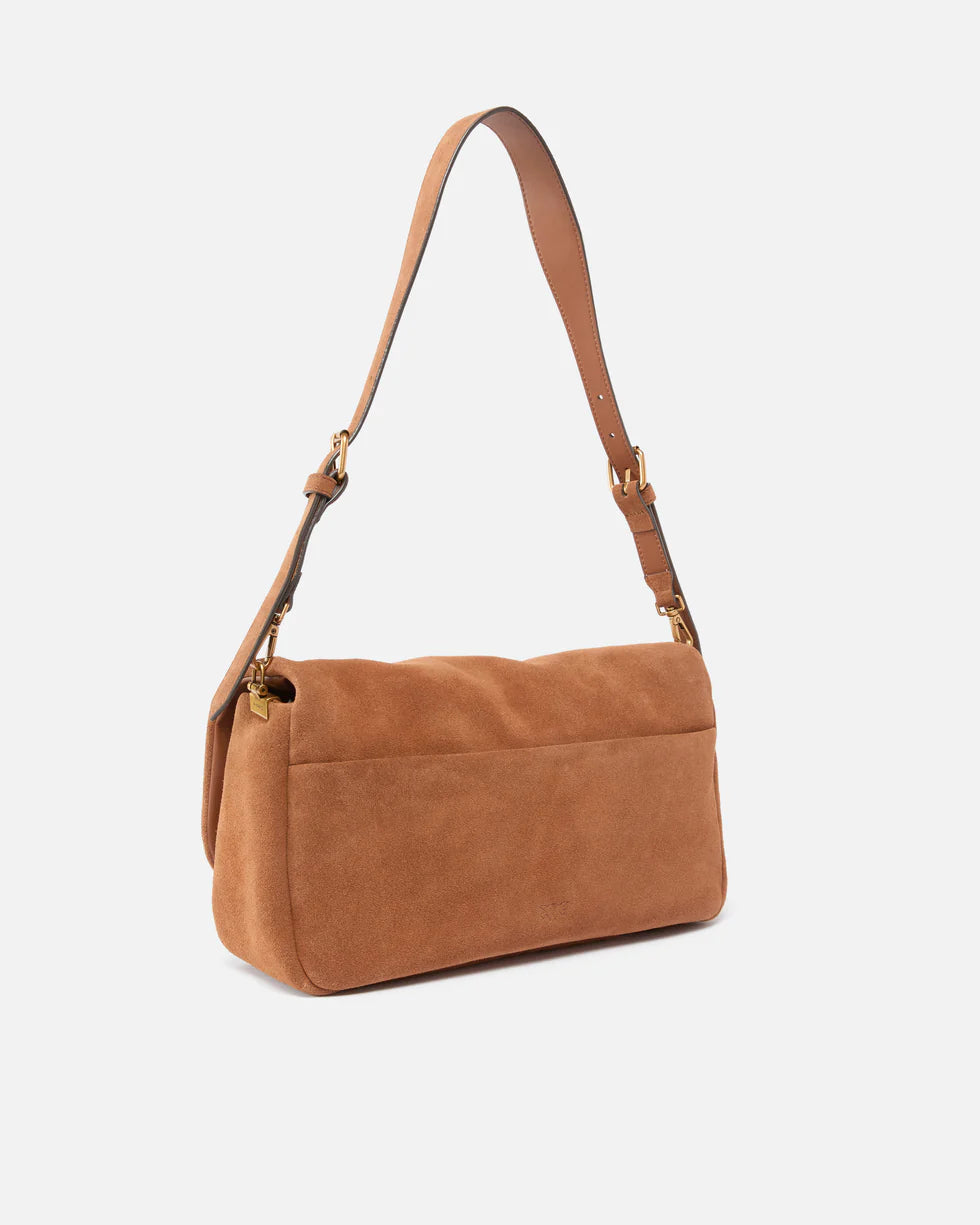 Pinko Borsa a tracolla media Love Bag Click Soft Horizontal Handle in suede