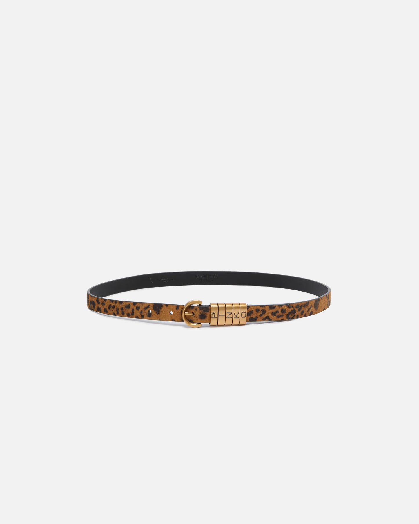 Pinko Cintura in suede con stampa leopardata 2 cm