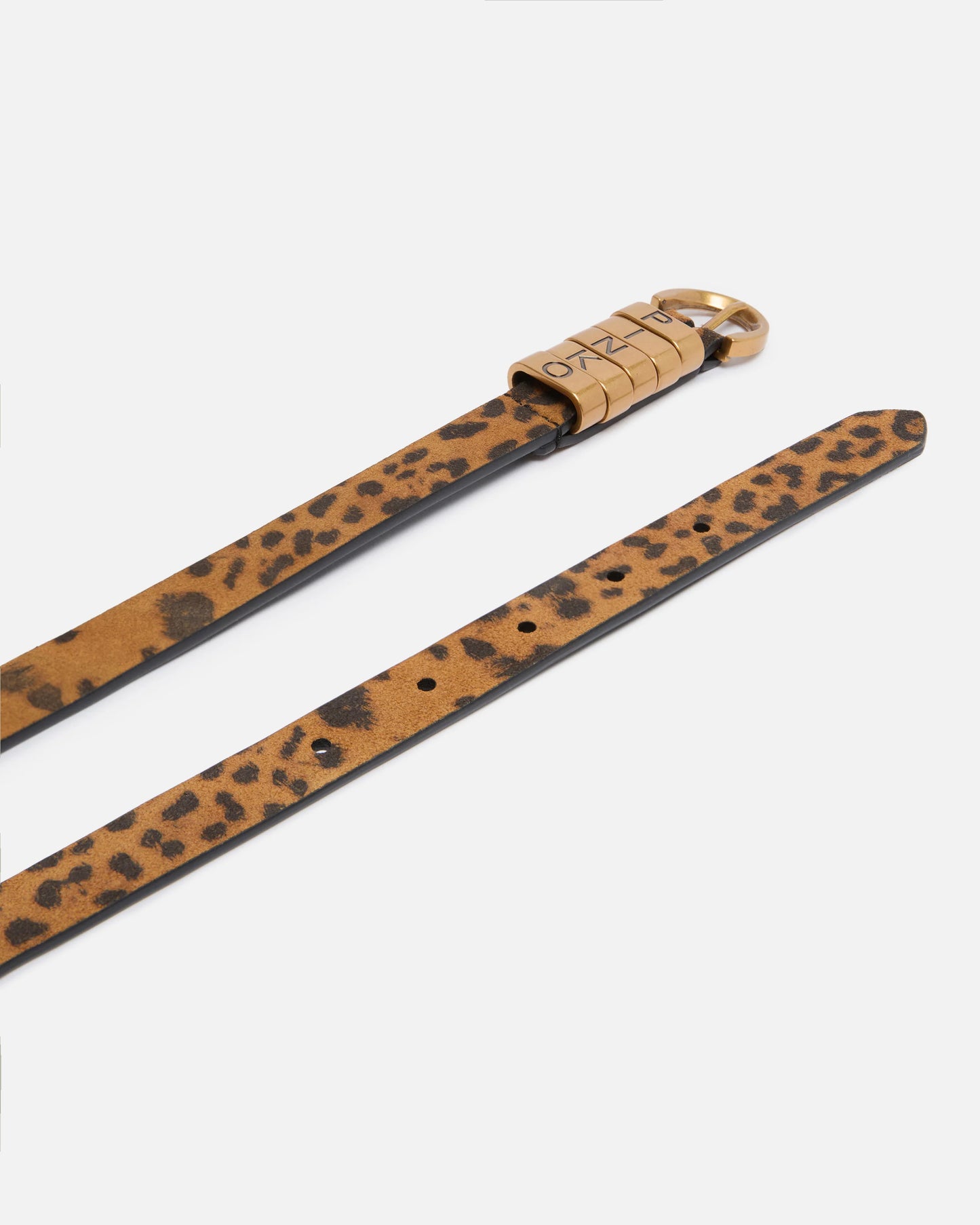Pinko Cintura in suede con stampa leopardata 2 cm