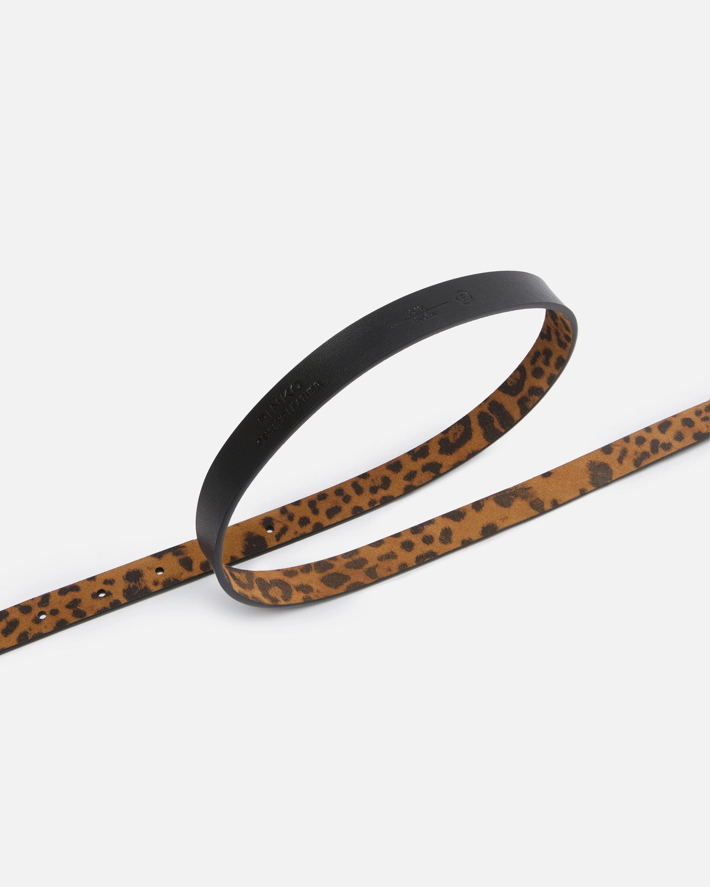 Pinko Cintura in suede con stampa leopardata 2 cm