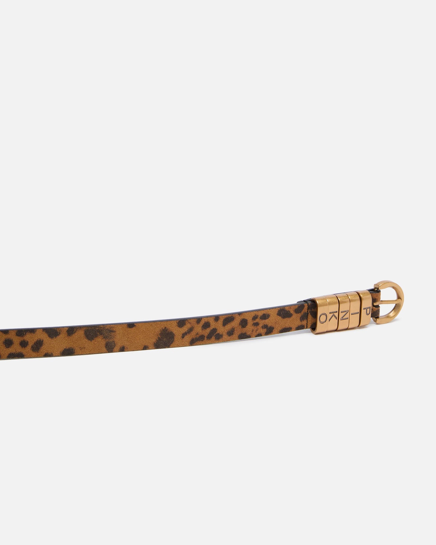 Pinko Cintura in suede con stampa leopardata 2 cm