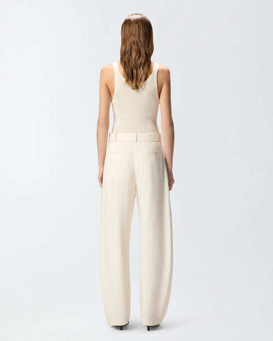 Pinko Pantaloni con cintura Lexy white