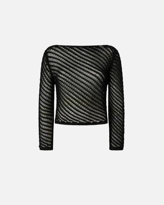 Pinko Maglia effetto uncinetto con paillettes Faglia