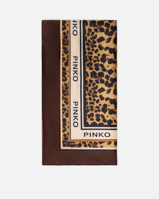 Pinko Foulard con stampa leopardata