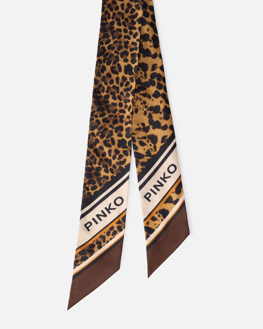 Pinko Foulard sottile con stampa leopardata