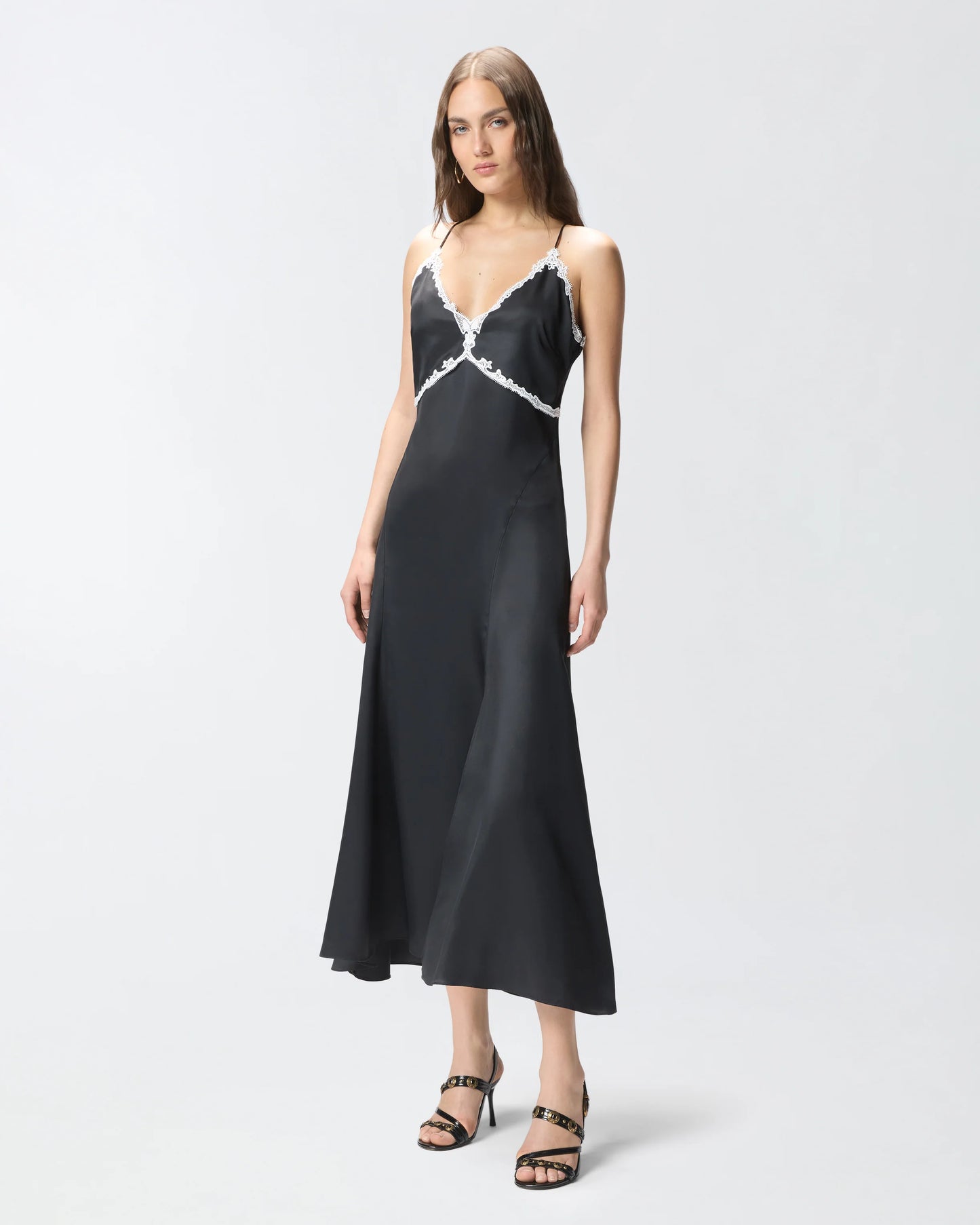 Pinko Abito lungo con inserti in pizzo