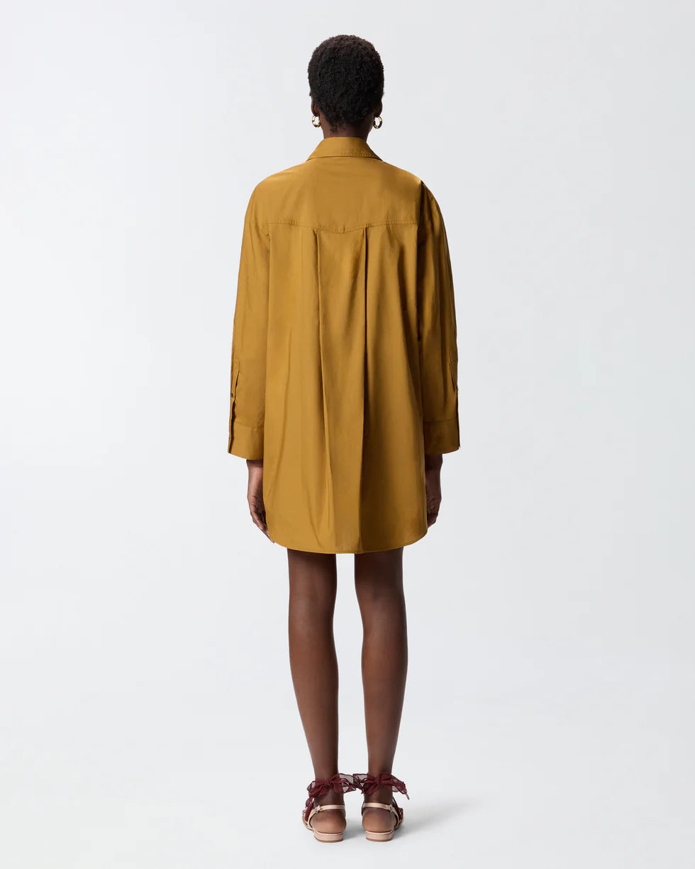 Pinko Abito corto chemisier con frange