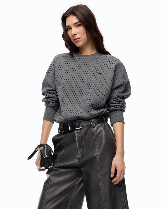 Pinko Maglia in felpa full strass