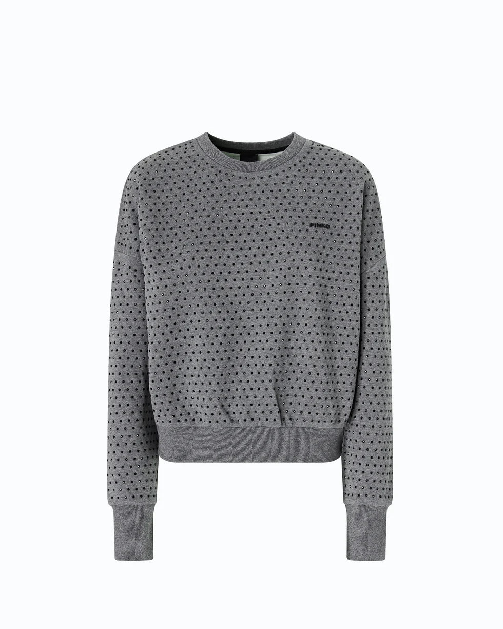 Pinko Maglia in felpa full strass