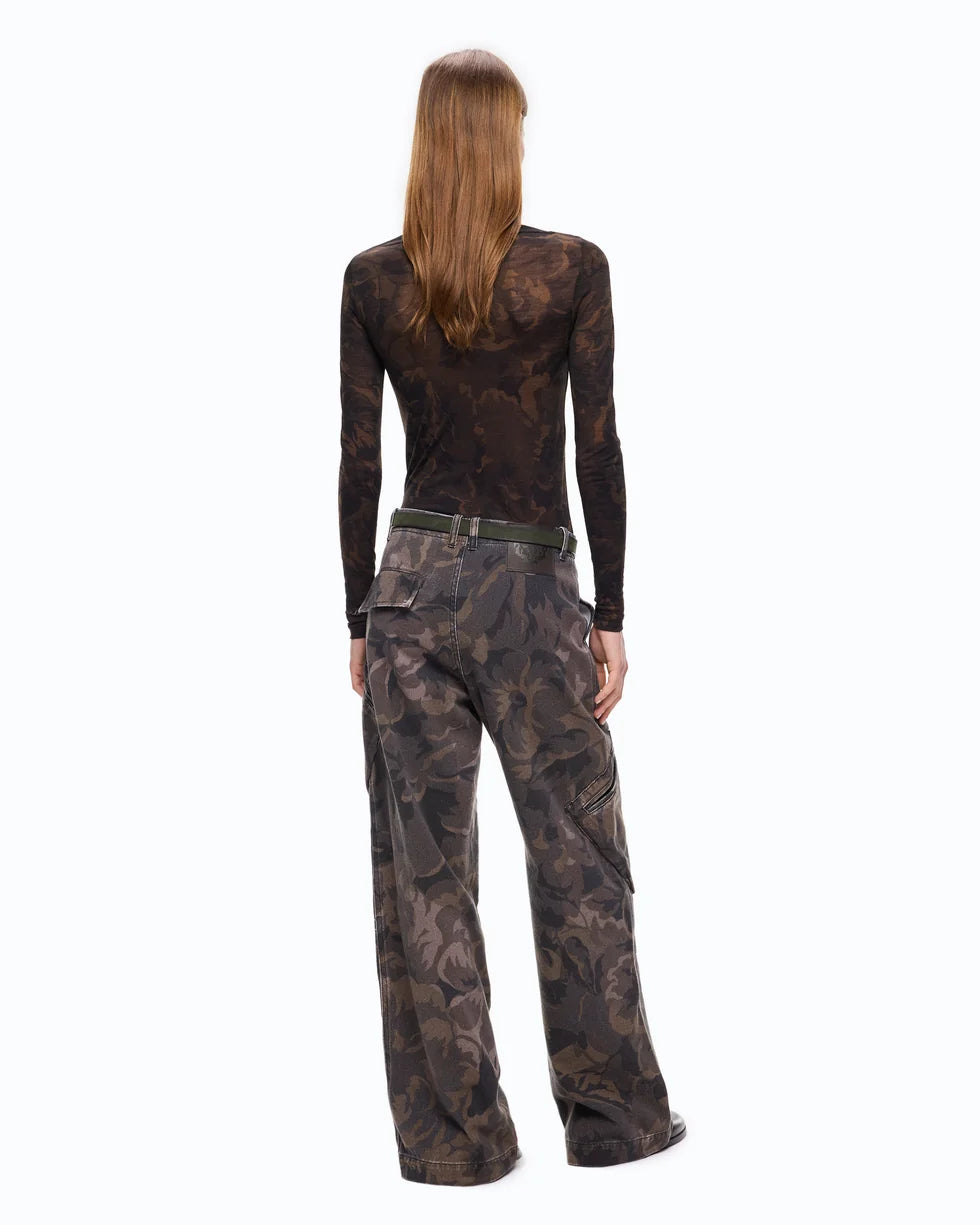Pinko Pantaloni in cotone con motivo camouflage floreale Haiku