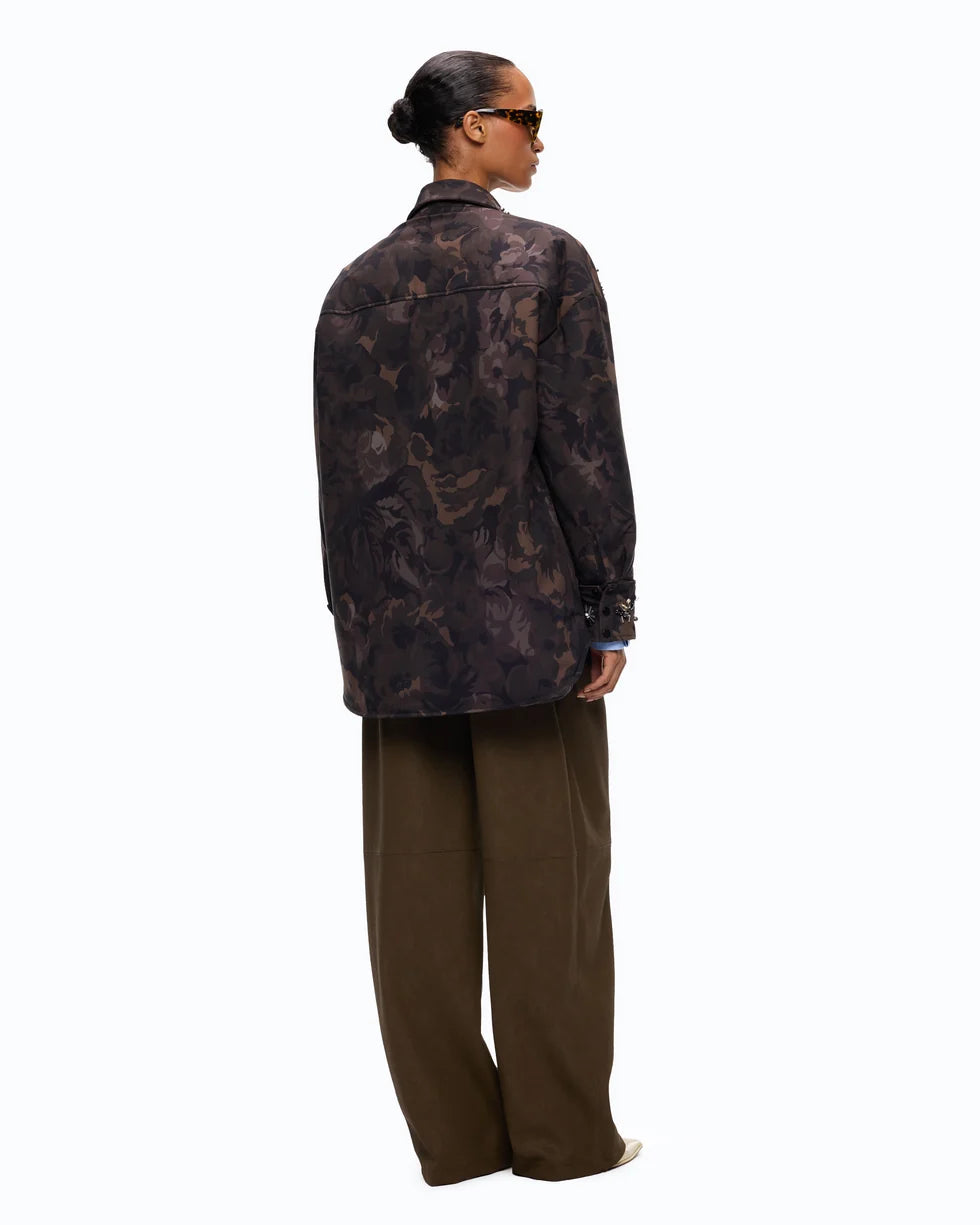 pinko Overshirt con motivo camouflage e dettagli gioiello Barengo