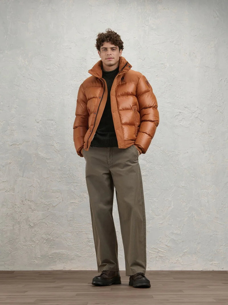 Blauer GIUBBETTO NYLON E TASLAN PERKINS col noce