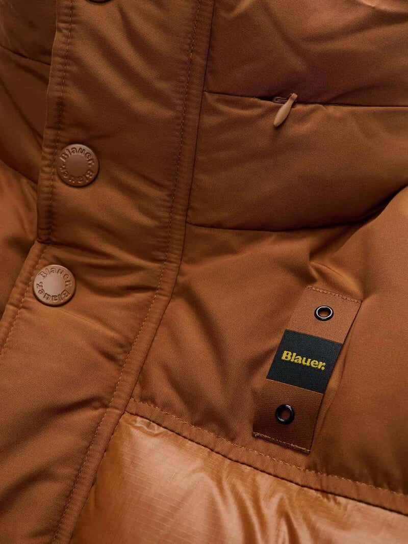 Blauer GIUBBETTO NYLON E TASLAN PERKINS col noce