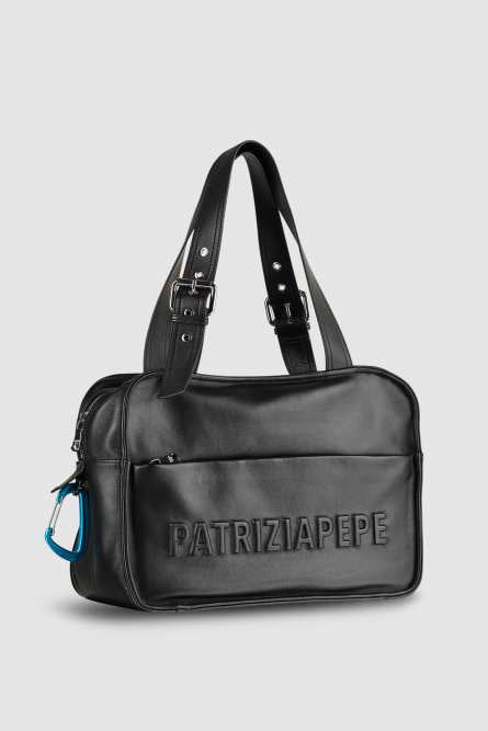 Patrizia Pepe Borsa Shopping (IM)PERFECTION in pelle nera