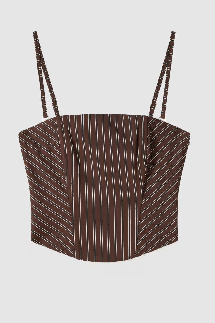Patrizia Pepe Top bustier in popeline