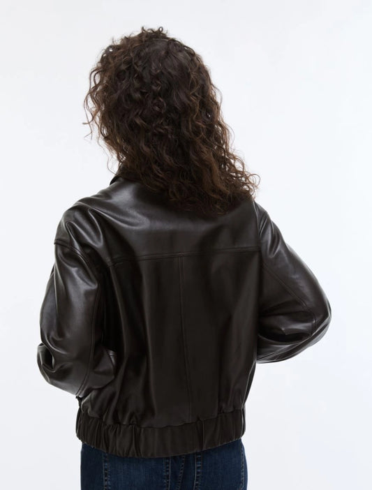 iBlues BOMBER IN PELLE Testa Di Moro