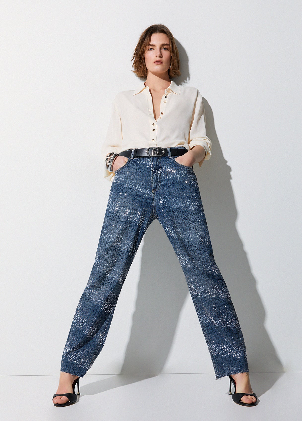 Liu Jo Jeans straight con strass