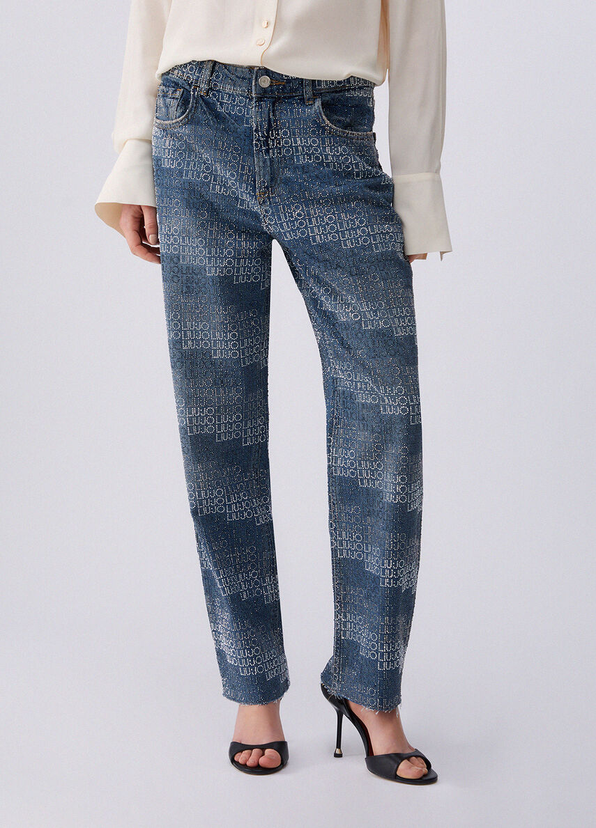 Liu Jo Jeans straight con strass