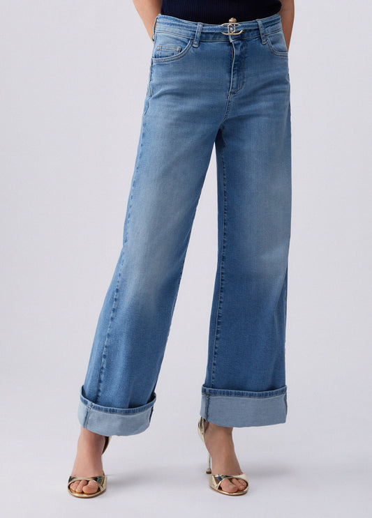 Liu Jo Jeans flare con risvolto