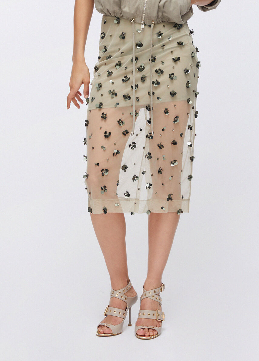 Liu Jo Longuette in tulle con ricami floreali