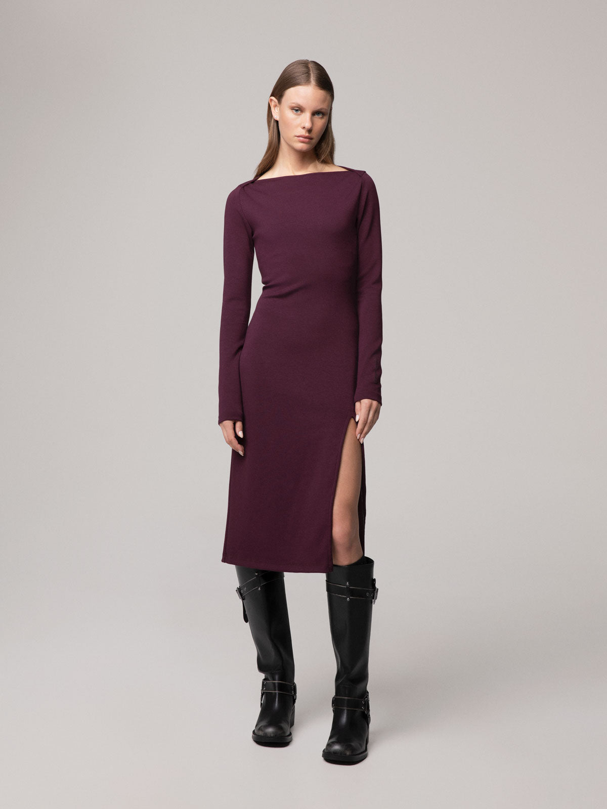 Hinnominate Long dress midi in viscosa