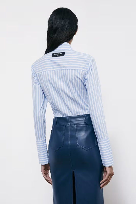 Patrizia Pepe Camicia slim fit in popeline a righe
