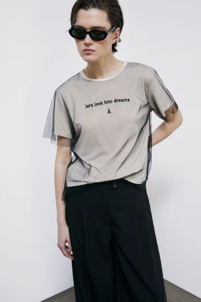 Patrizia Pepe T-shirt statement double layer