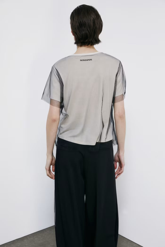 Patrizia Pepe T-shirt statement double layer