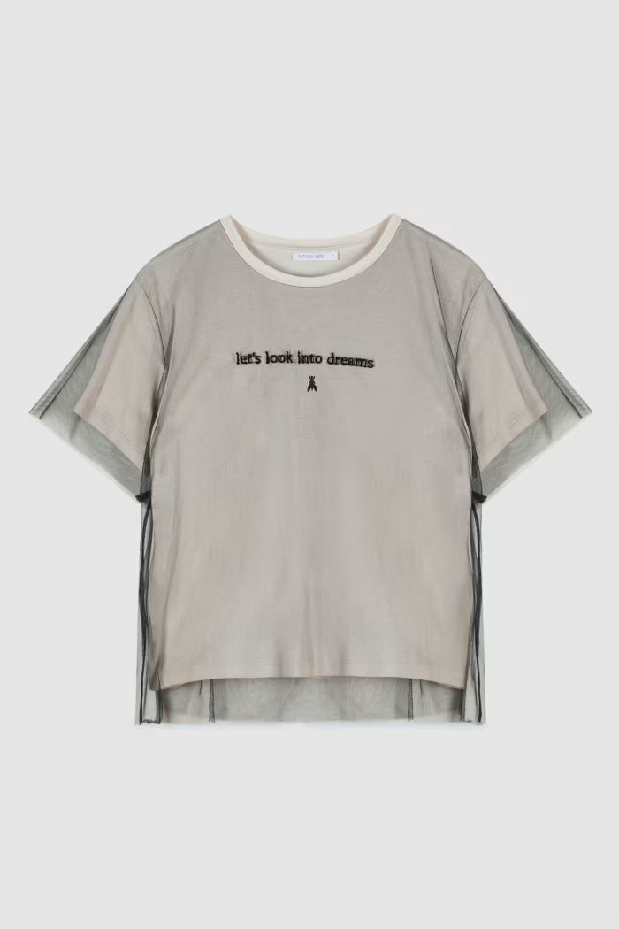 Patrizia Pepe T-shirt statement double layer
